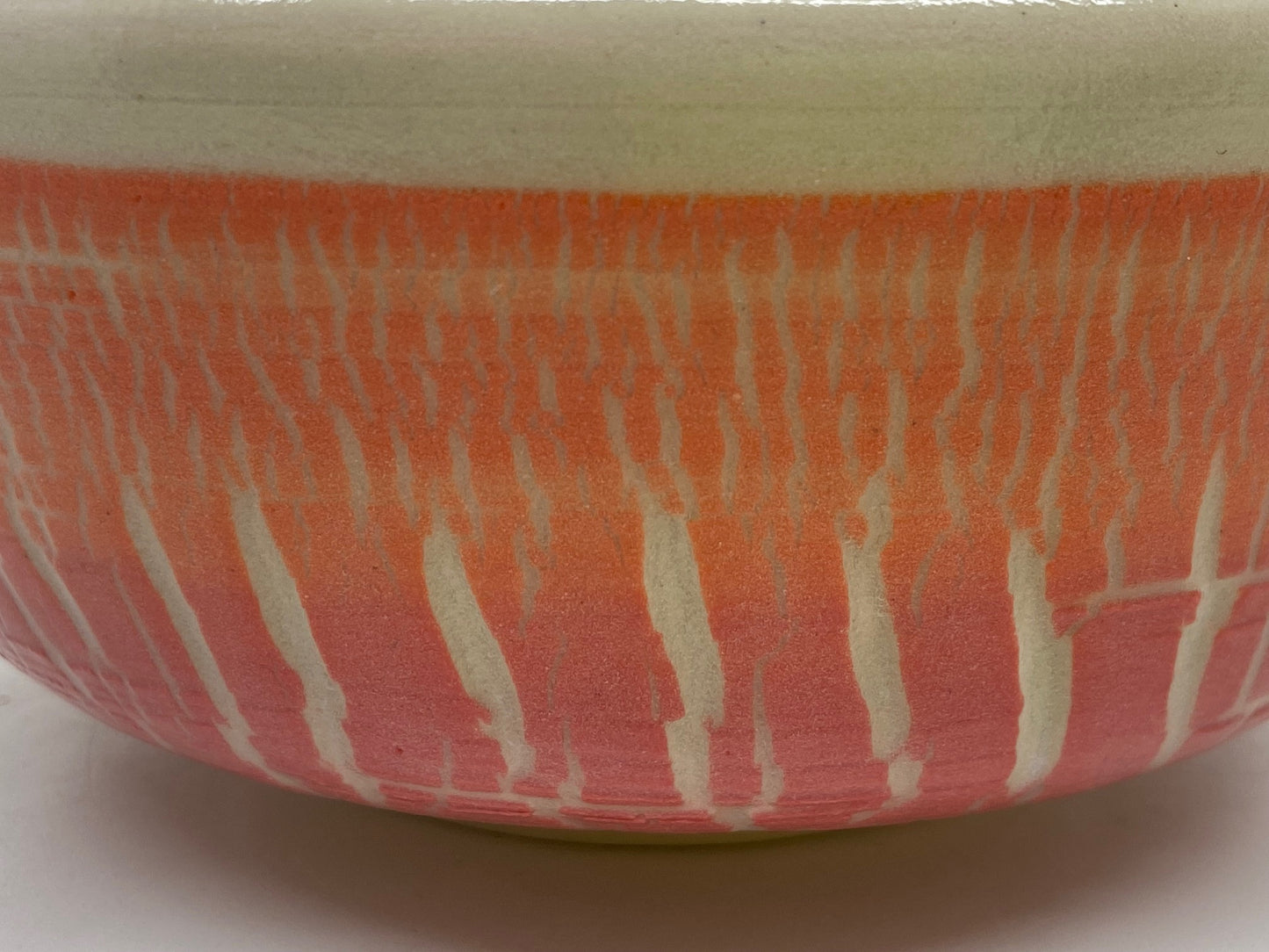 Orange and pink gradient cereal bowl