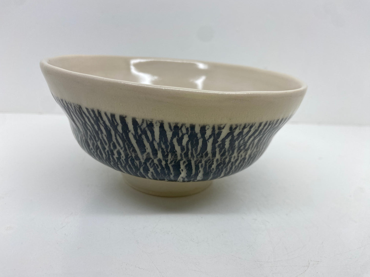 black crackled bowl