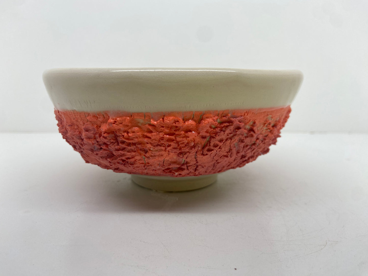Coral effect cereal bowl