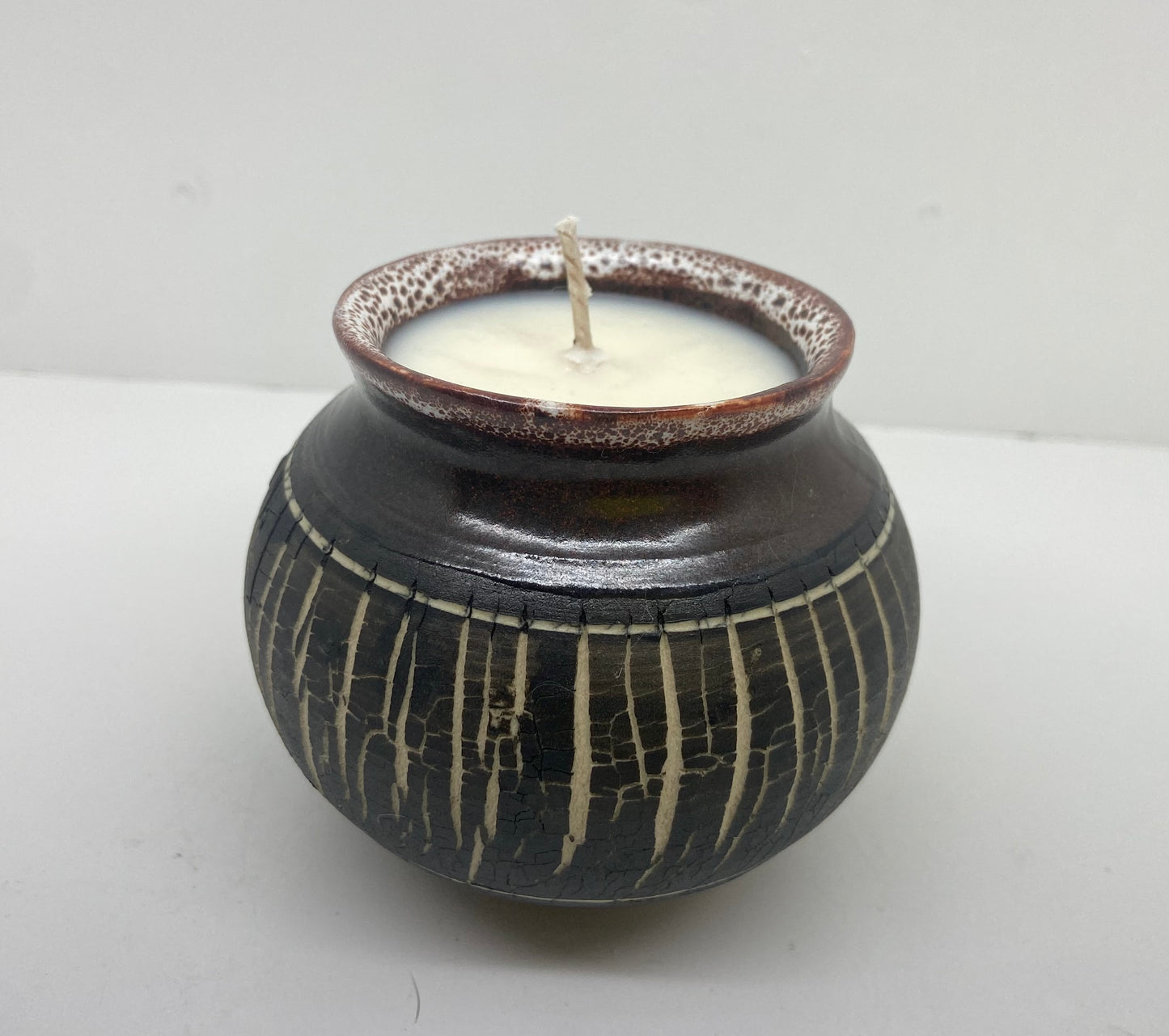 Tomato Red with white speckle Cannabis Flower scented candle