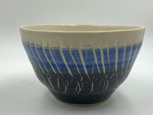 Gradient blue/black bowl