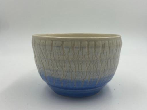 Gradient blue/white small rice bowl