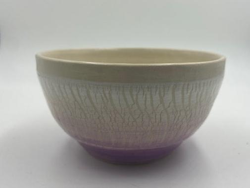 Purple and white gradient rice bowl