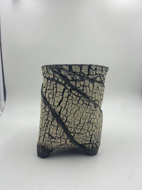 Small tree bark inspired plant pot