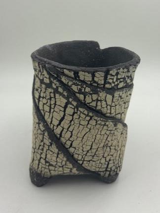 Small tree bark inspired plant pot